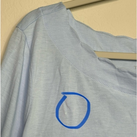 Talbots Scallop Pima Cotton Tee- Sz 2X - Picture 7 of 8